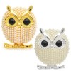 broche hibou bubo avec strass