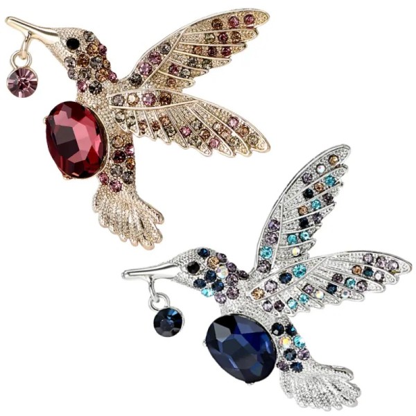 broche colibri skya dorée ou argentée