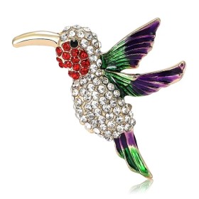 broche oiseau méloé brillante