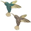 broche colibri zuri vert ou blanc