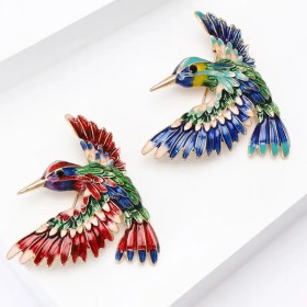 broche émaillée jaden joli colibri