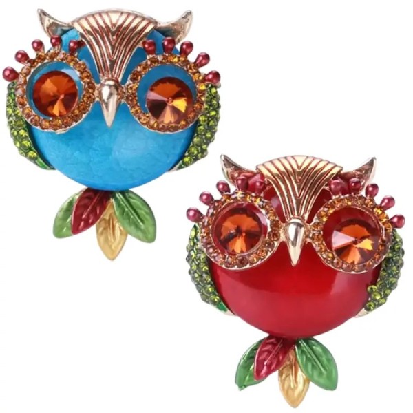 broche hibou kyler émaillée