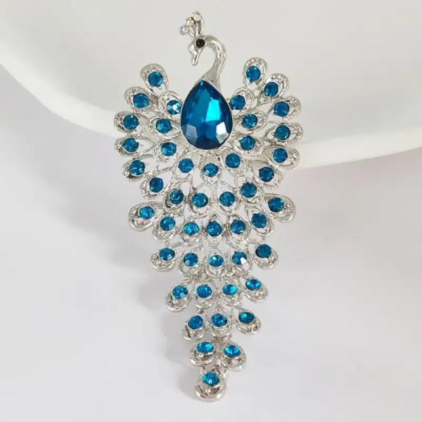 bijoux paon "zaya" avec strass bleu