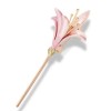 broche en forme de fleur de lys rose "calame"