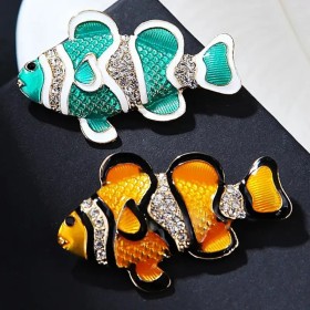 broche poisson nemo avec strass