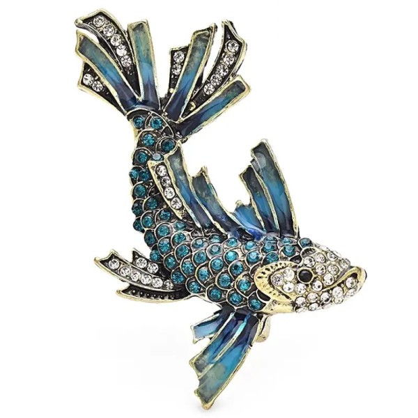 broche bleue ondine