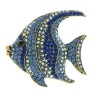 broche bleue aroa en forme de poisson ange