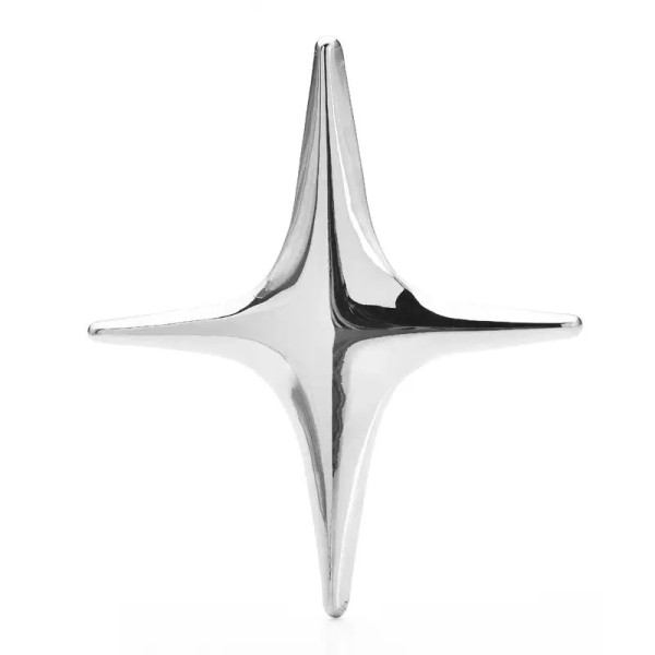 broche argentée sirius en forme d'étoile