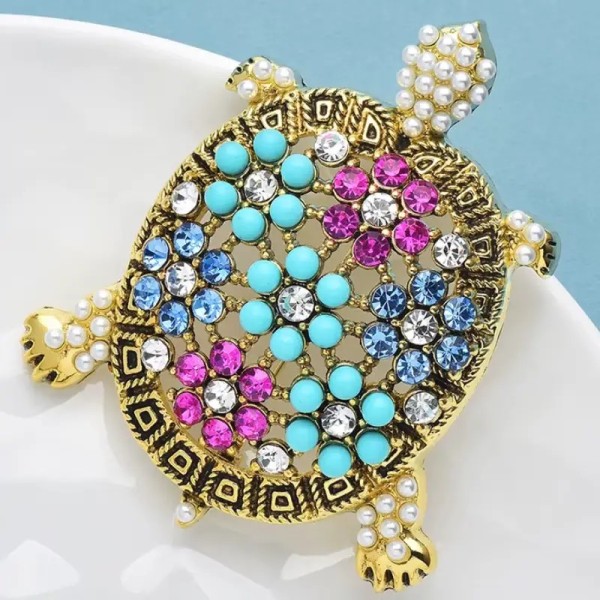 broche perles skelda vintage
