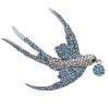 broche bleue isandre en forme d'hirondelle