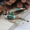 broche oiseau bleu ciel alba