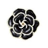 broche fleur noire orane avec perles