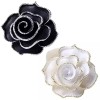 broche rose en émail avec strass isola