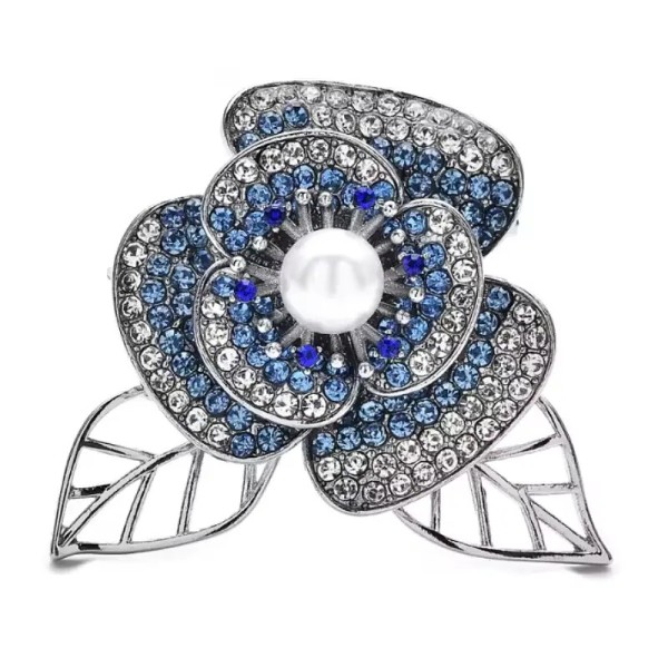 broche camélia elsa avec strass