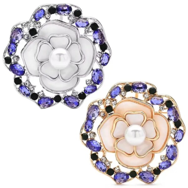 broche camélia beth style vintage