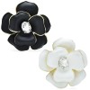 broche camélia coco avec strass et émail