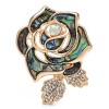 broche fleur rose aurex avec strass