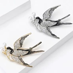 broche oiseau orel en forme d'hirondelle