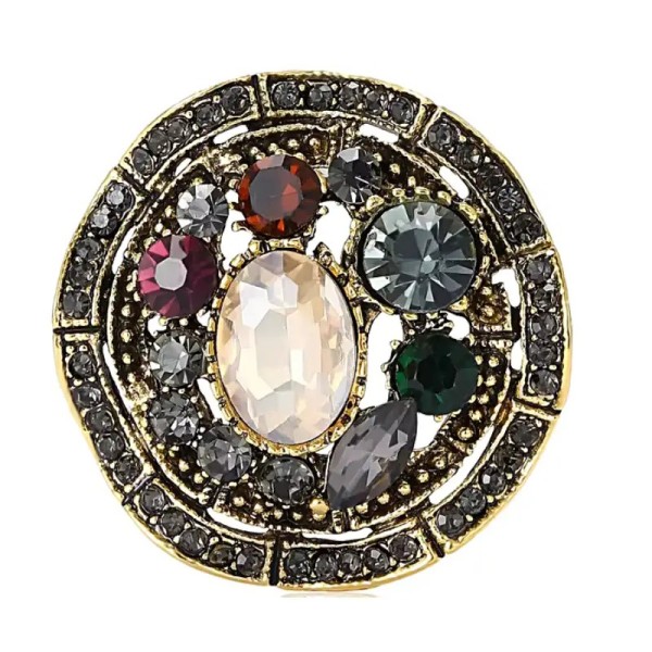 broche dorée vesper avec strass