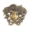 broche dorée gorgona méduse