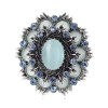 broche bleue runa avec strass