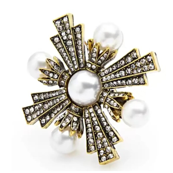 broche vintage helios en forme de croix