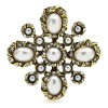 broche doréé  théodora avec strass