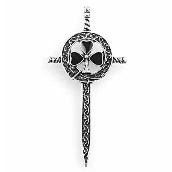 broche celte fionn argentée