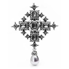 broche baroque éléonore avec cristaux