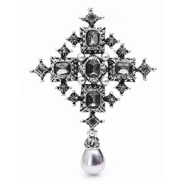 broche baroque éléonore avec cristaux