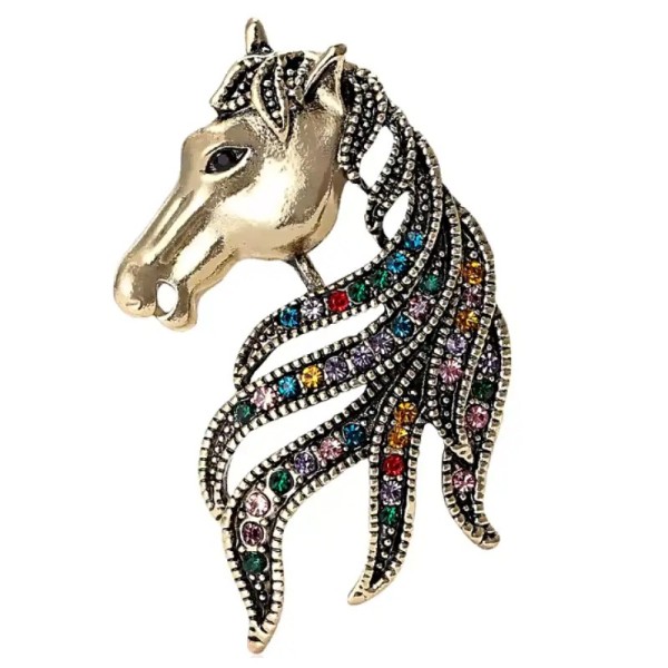broche royale bucéphale en forme de tête de cheval