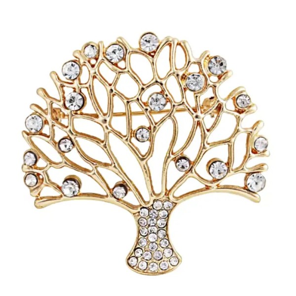 broche arbre de vie aurea dorée