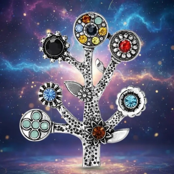 broche vintage klimt style art nouveau