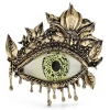 broche oeil reptilien vintage