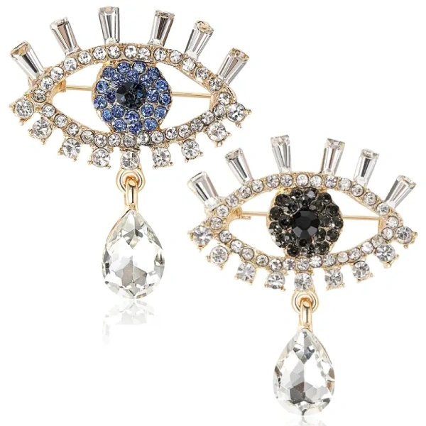 broche oeil strass garbo