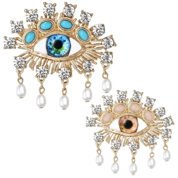 broche oeil eos avec perles