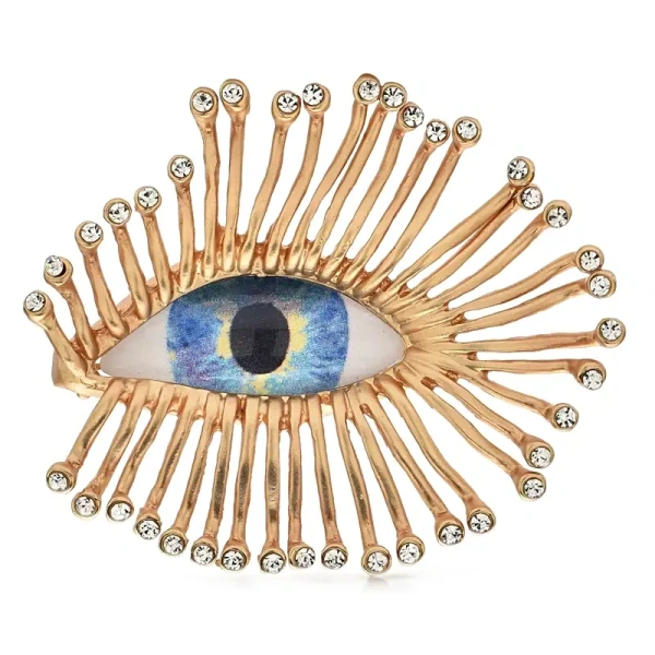 broche oeil zappa avec strass