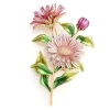 broche fleur aster rose