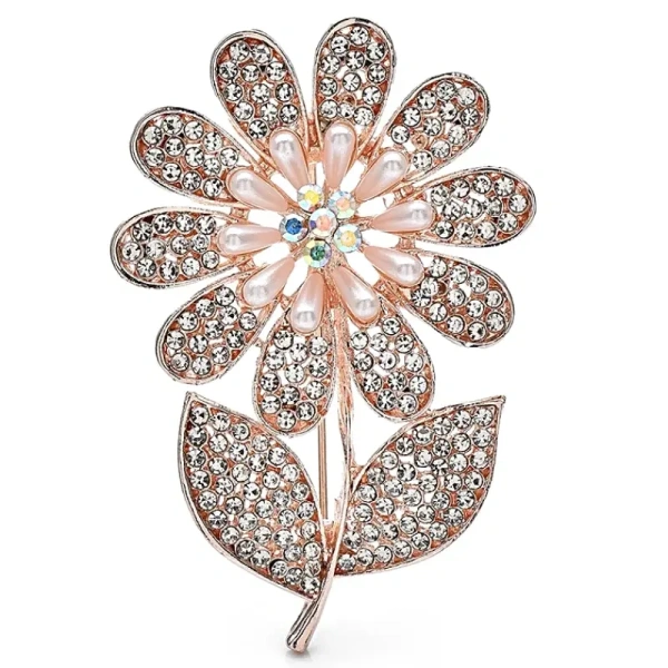 broche marguerite rosalia avec perles