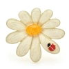 broche marguerite coccinella fleur nature