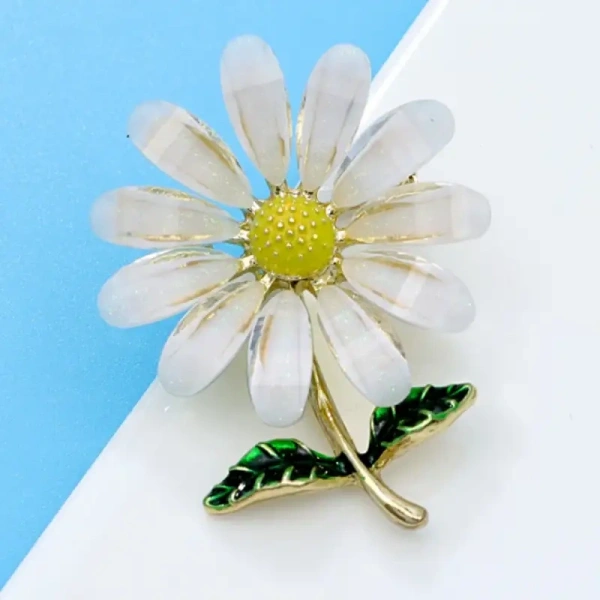 broche mariage fleur lumina pétales émaillés