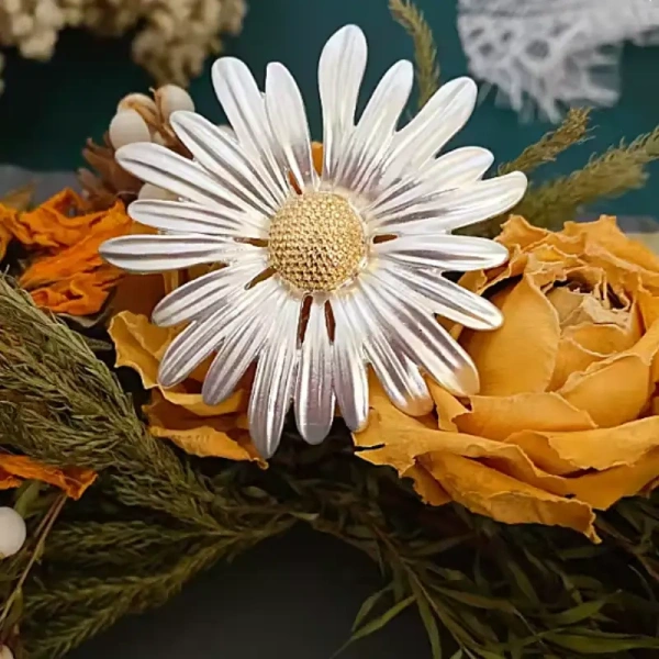 grande broche fleur mariage selene
