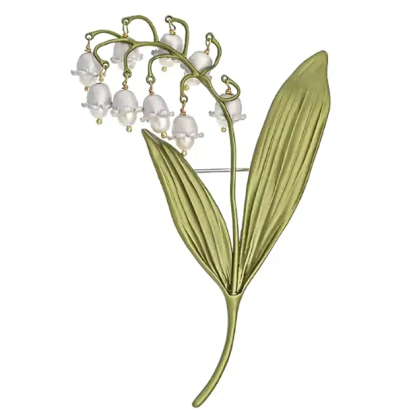 broche muguet amandine avec perles