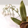 broche mariage fleur amandine émaillée