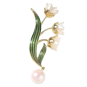 broche muguet apolline avec perle