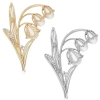 broche muguet maïa doré et argenté
