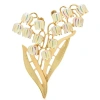 broche muguet aurore avec émail et dorure