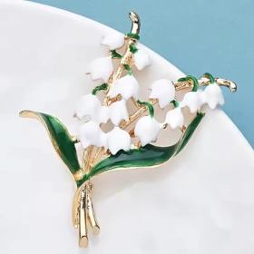 broche mariage fleur sylvaine émail