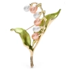 broche muguet coralie perles blanches et roses
