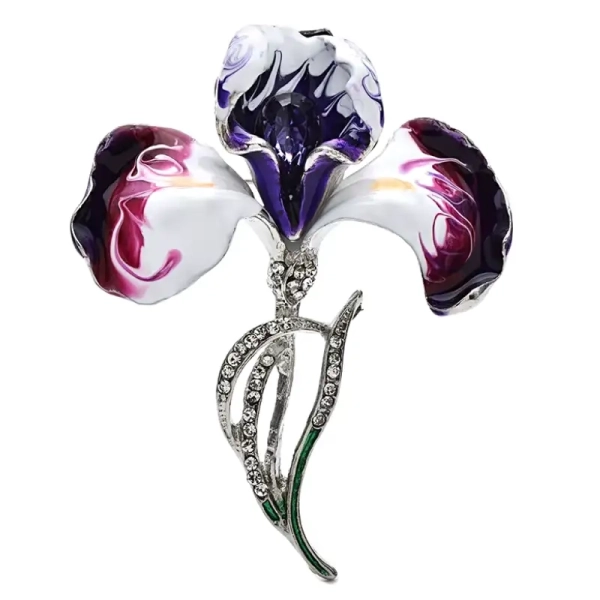 broche orchidée léonie émaillée